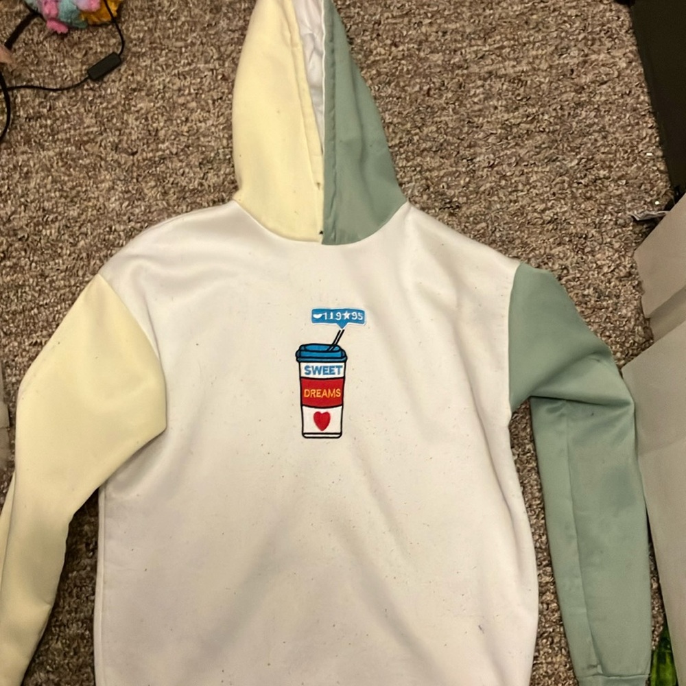 Green and yellow hoodie